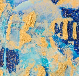 abstract artwork with acrylic, painting live event artist