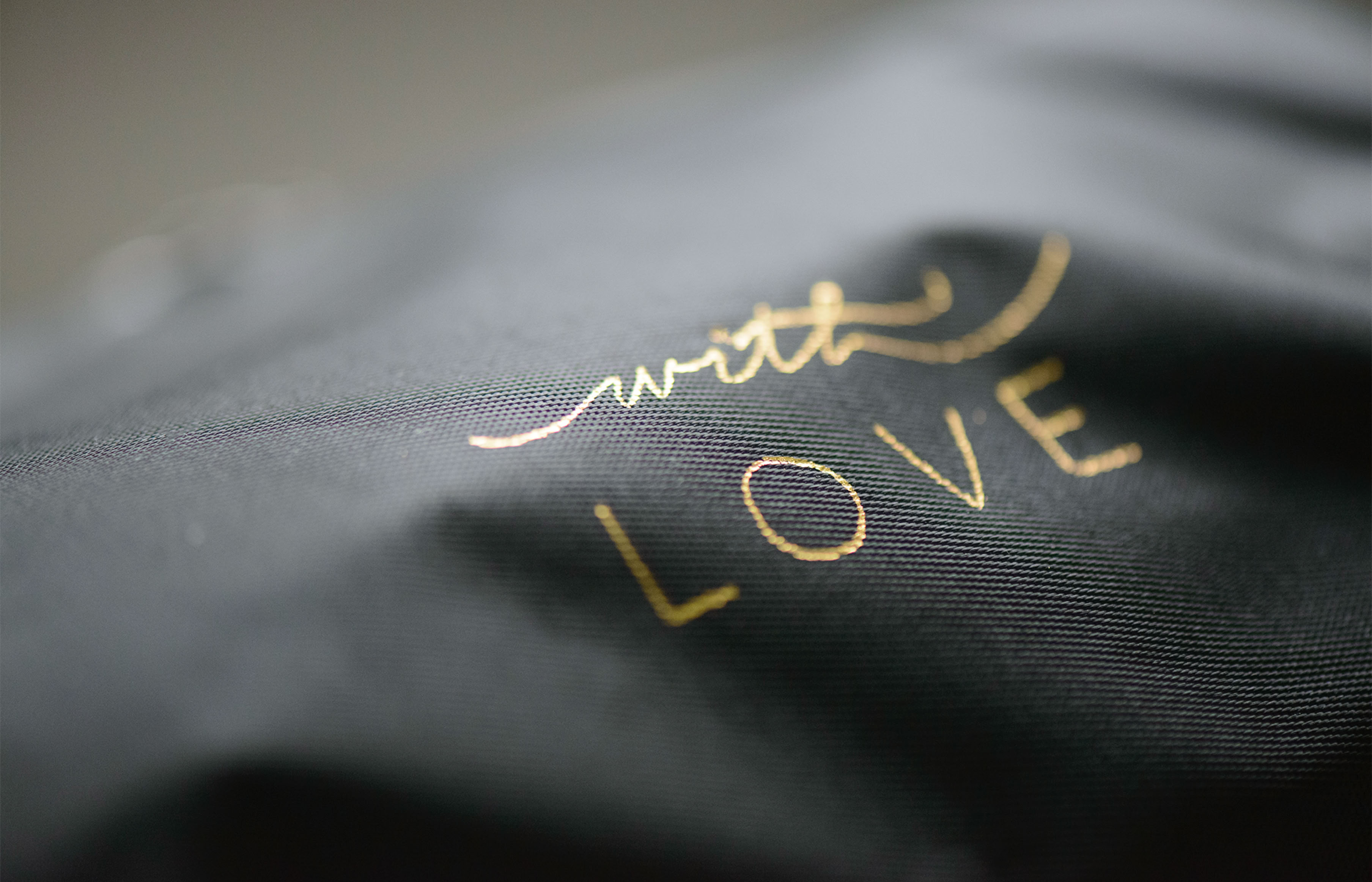 Kalligraphie als Heat Foiling 