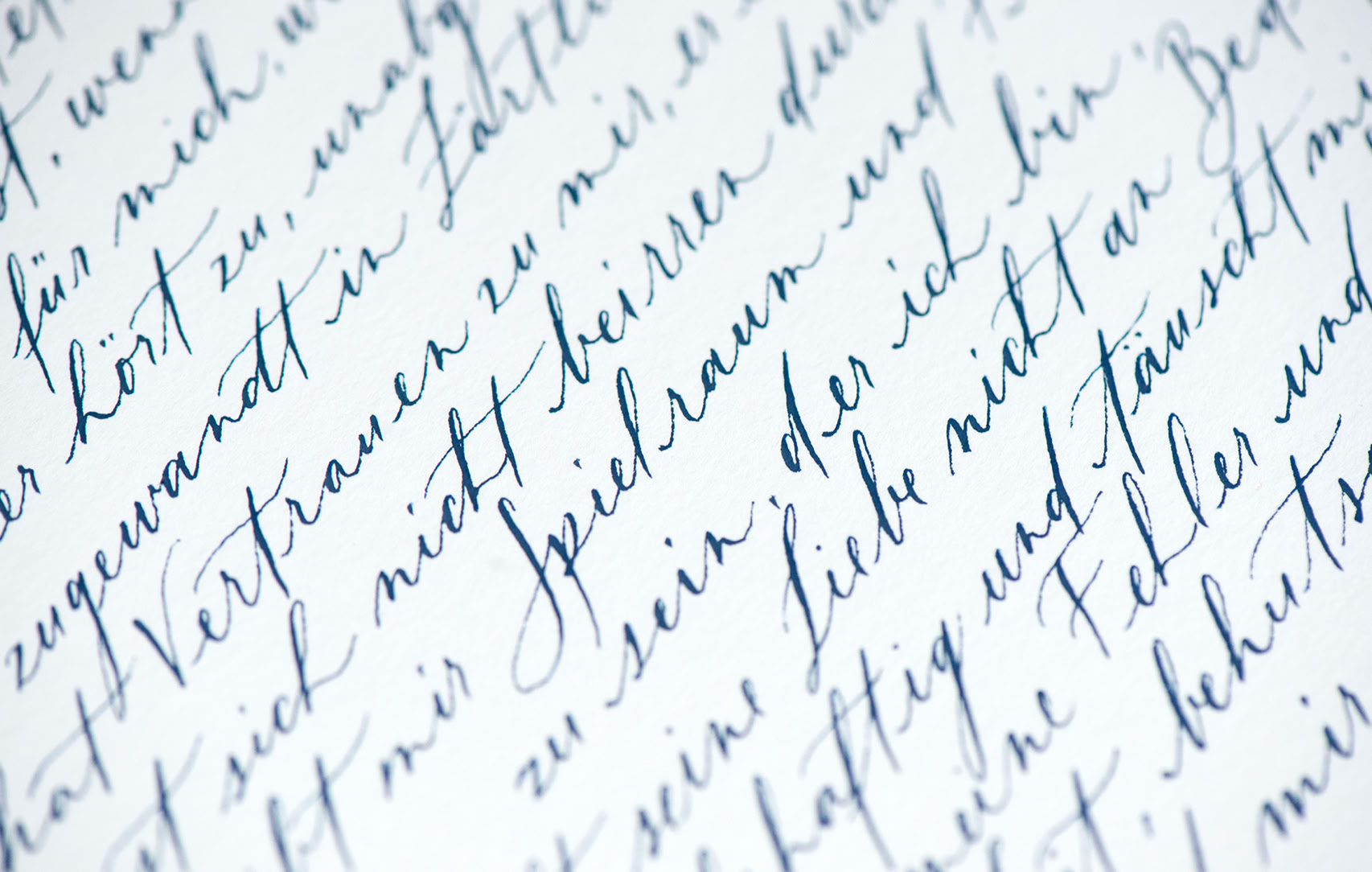 kalligrafiertes gedicht mit Malerei fuer hochzeit