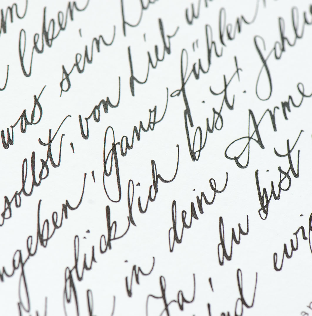 Kalligraphie für Event, Briefe, Einladungen, Namenskarten