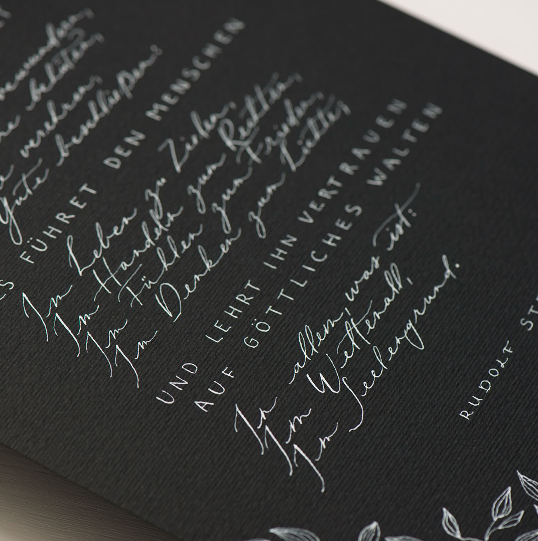 kalligraphierte gedichte