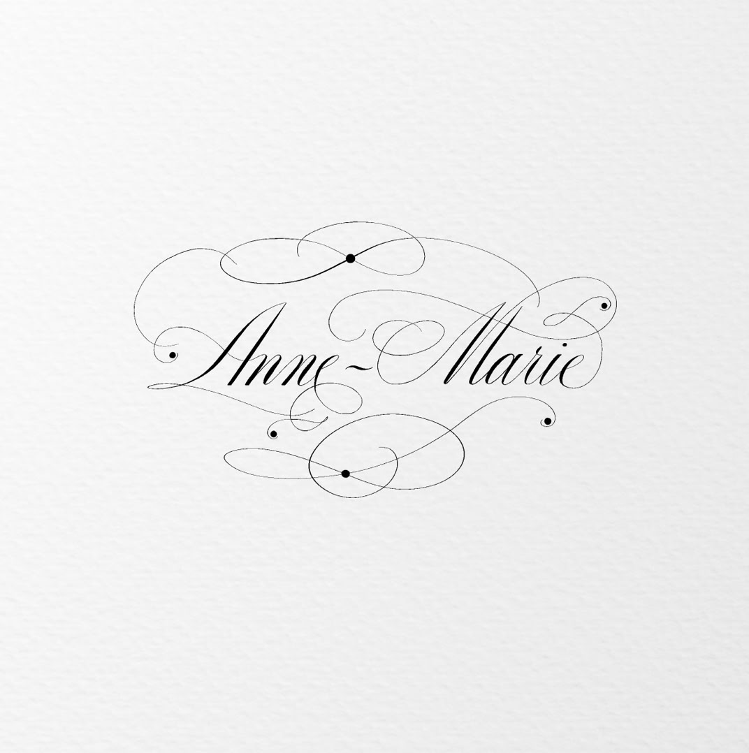 personalisierte und kalligraphierte namenskarten mit bleistift